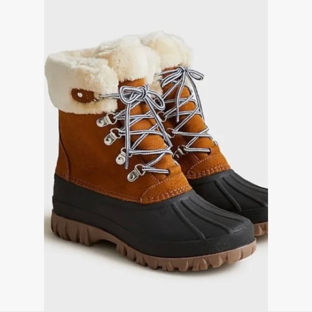J.Crew “The Perfect Winter Boot” with sherpa lining